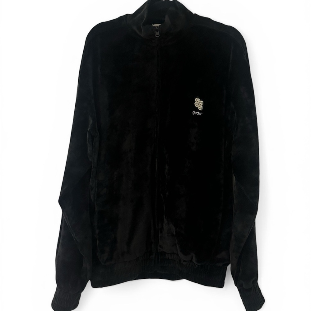 GCDS Black Velvet Bomber Jacket